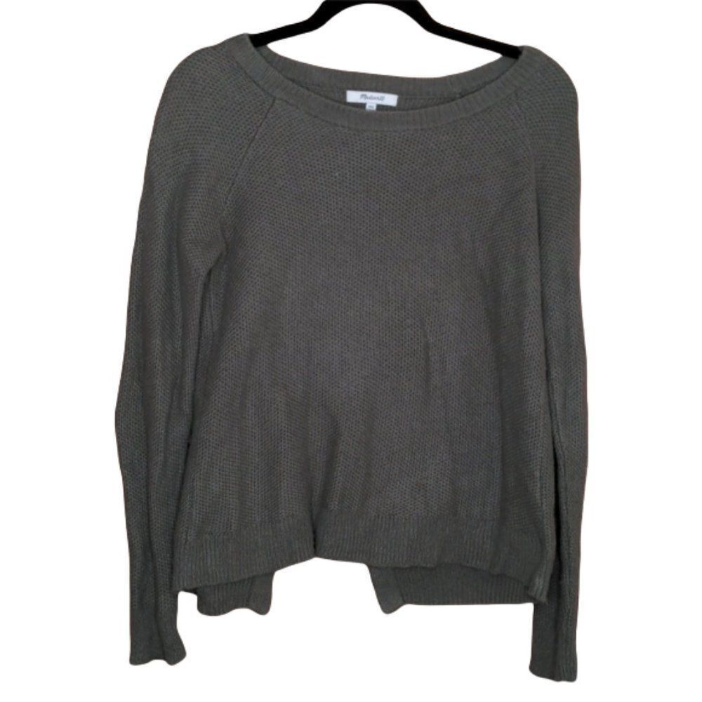 Madewell Province Green Cross-Back Pullover Sweater SZ XXS